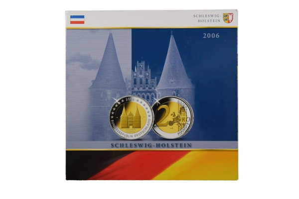 Zestaw 2 euro i znaczków pocztowych Niemcy 2006 - Schleswig-Holstein