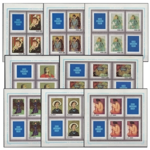 1971 Fi. blok 79 - 86 ** Dzień znaczka Malarstwo