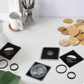 Kapsle Quadrum na monety o średnicy 16-41 mm - Leuchtturm - uniwersalne wyjmowane ringi 10 szt