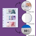 Optima 3C SH karta na banknoty przeźroczysta z 3 kieszeniami - LEUCHTTURM - opakowanie 50 sztuk