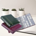 Optima album z etui na karty strony do znaczków, monet, banknoty - LEUCHTTURM - zielony  