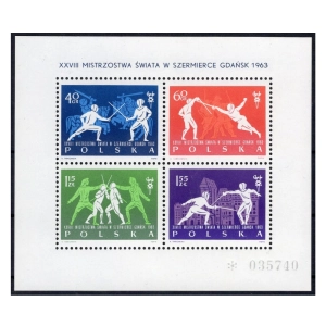 1963 Fi. blok 38 **  Szermierka