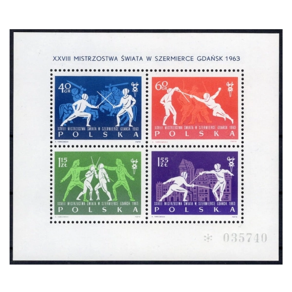 1963 Fi. blok 38 **  Szermierka