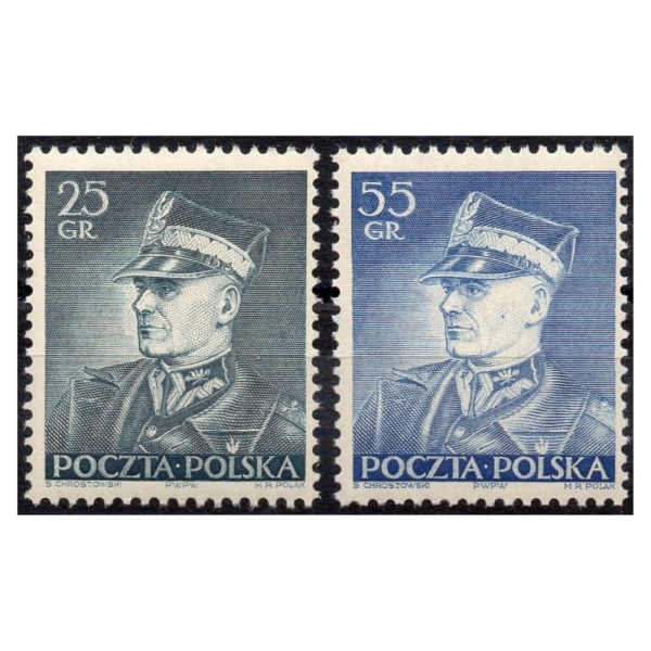 1937 Fi. 298I - 299 ** Wydanie obiegowe Edward Śmigły-Rydz - znaczki pocztowe