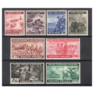 1943 Fi. I338 - O338 ** Wydanie emigracyjne II - seria znaczków