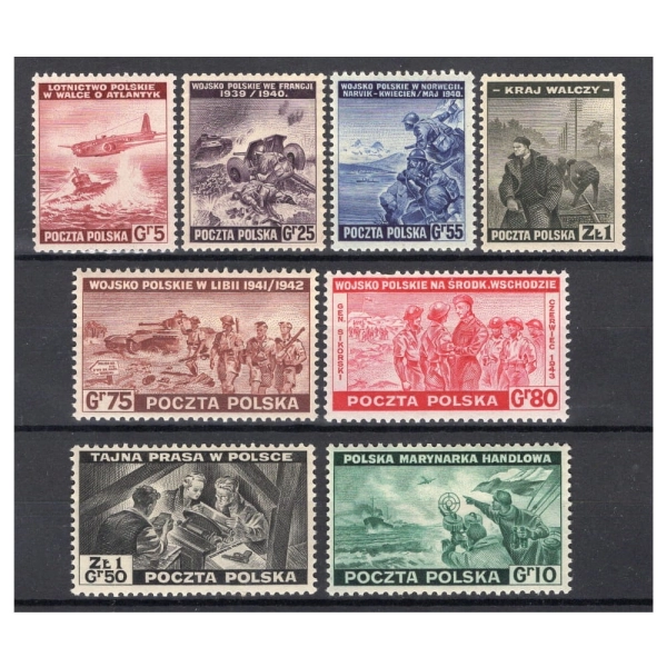 1943 Fi. I338 - O338 ** Wydanie emigracyjne II - seria znaczków