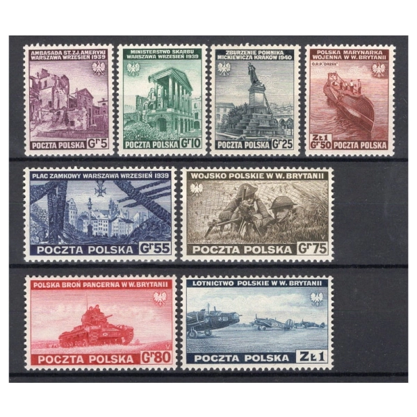 1941 Fi. A338 - H338 ** Wydanie emigracyjne I - seria znaczków