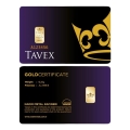 Złota sztabka 0,25 g Au próba 999.9 Tavex - LBMA - w certipaku na prezent