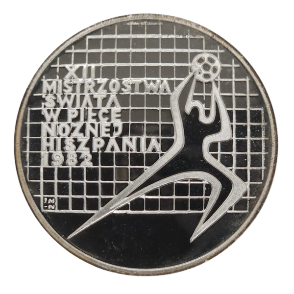 200 zł 1982 mistrzostwa Świata w piłce nożnej Hiszpania - srebrna moneta kolekcjonerska 