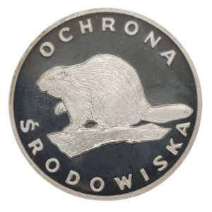 100 złotych 1978 Ochrona środowiska Bóbr - srebrna moneta kolekcjonerska 
