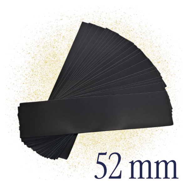 Hawidy na znaczki 52 x 217 mm HAWID 25 sztuk czarne