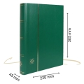Klaser na znaczki Basic 64 białe strony LEUCHTTURM zielona okładka gruby