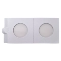 Holdery samoprzylepne na monety 25 mm - Leuchtturm - 25 sztuk białe