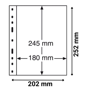 Optima 1C karta strona na dokumenty przeźroczysta z 1 kieszenią - LEUCHTTURM - 1 sztuka