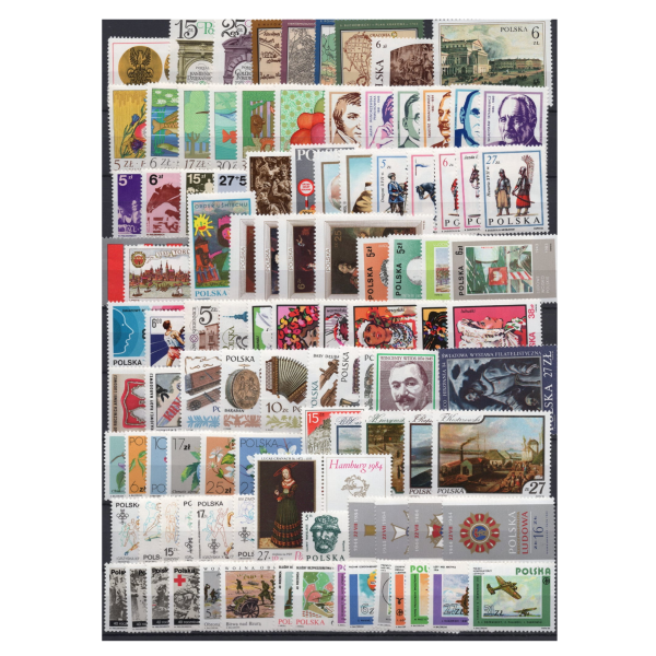 Pakiet znaczków polskich czyste  na czarnej karcie transportowej [580]