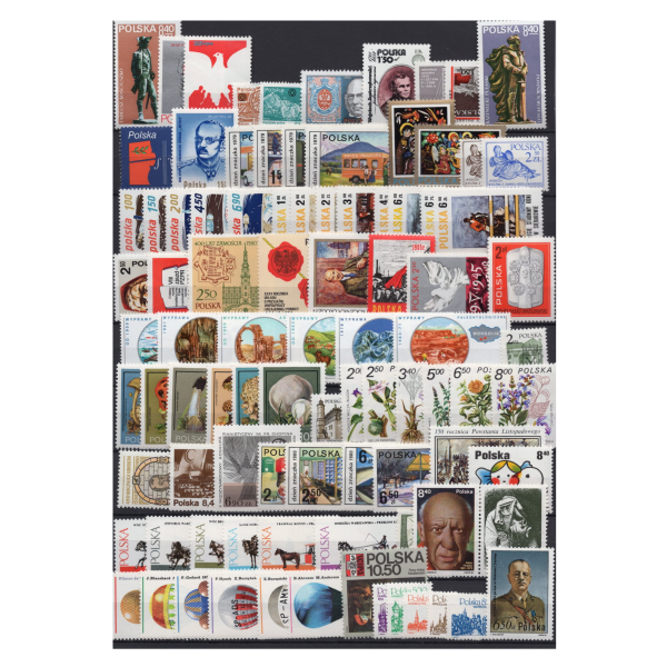 Pakiet znaczków polskich czyste  na czarnej karcie transportowej [578]