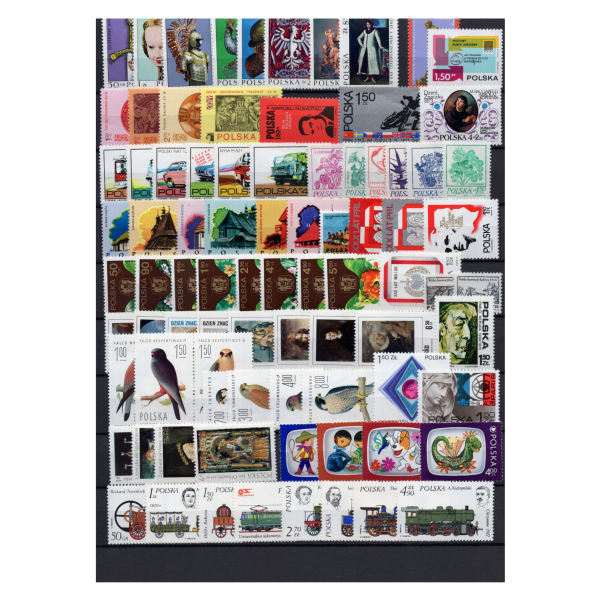 Pakiet znaczków polskich czyste  na czarnej karcie transportowej [572]