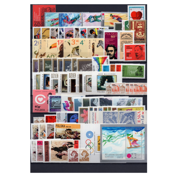 Pakiet znaczków polskich czyste  na czarnej karcie transportowej [571]