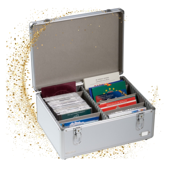 Kuferek Cargo Multi XL do pocztówek i płyt CD Leuchtturm aluminiowy do różnych kolekcji