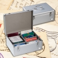 Kuferek Cargo Multi XL do pocztówek i płyt CD Leuchtturm aluminiowy do różnych kolekcji
