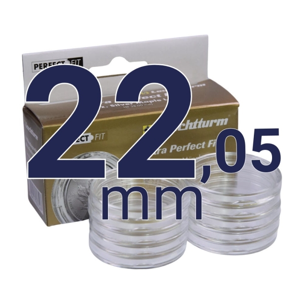 Kapsle Ultra Perfect Fit na monety bulionowe fi. 22,05 mm (suweren) - 10 szt. LEUCHTTURM