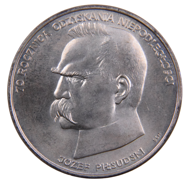 50 000 złotych 1988 Józef Piłsudski - srebrna moneta obiegowa