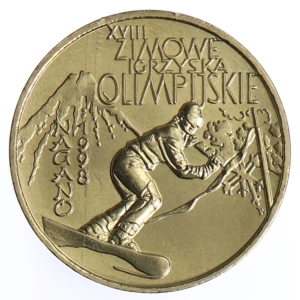 2 złote NG 1998 Igrzyska Olimpijskie Nagano - moneta okolicznościowa 