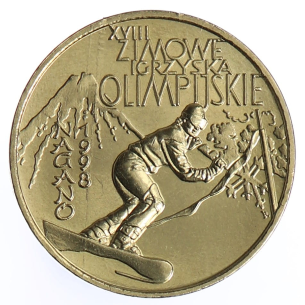 2 złote NG 1998 Igrzyska Olimpijskie Nagano - moneta okolicznościowa 
