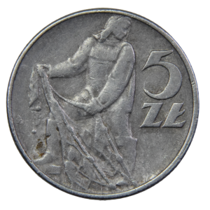 5 złotych 1974 Rybak - moneta obiegowa 