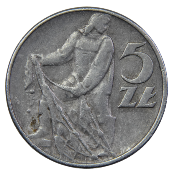 5 złotych 1974 Rybak - moneta obiegowa 