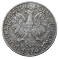 5 złotych 1974 Rybak - moneta obiegowa 
