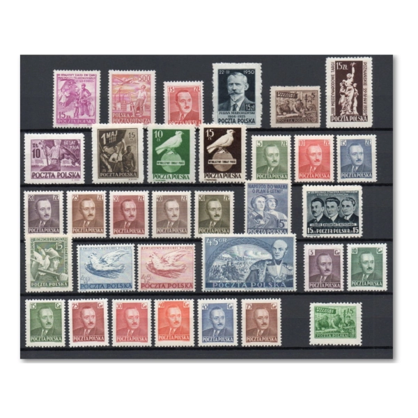 1950 Rocznik znaczki czyste **