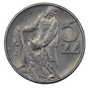 5 złotych 1974 Rybak - moneta obiegowa 