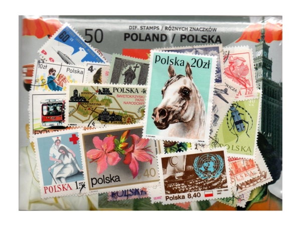 Pakiet 50 znaczków pocztowych - POLSKA