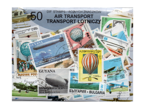 Pakiet 50 znaczków pocztowych - TRANSPORT LOTNICZY