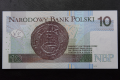 Banknot Polska 10 zł 2016 nr CL 1540451 radarowy