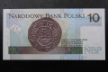 Banknot Polska 10 zł 2016 nr CL 4176714 radarowy