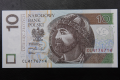 Banknot Polska 10 zł 2016 nr CL 4176714 radarowy