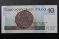 Banknot Polska 10 zł 2016 nr CL 4581854 radarowy