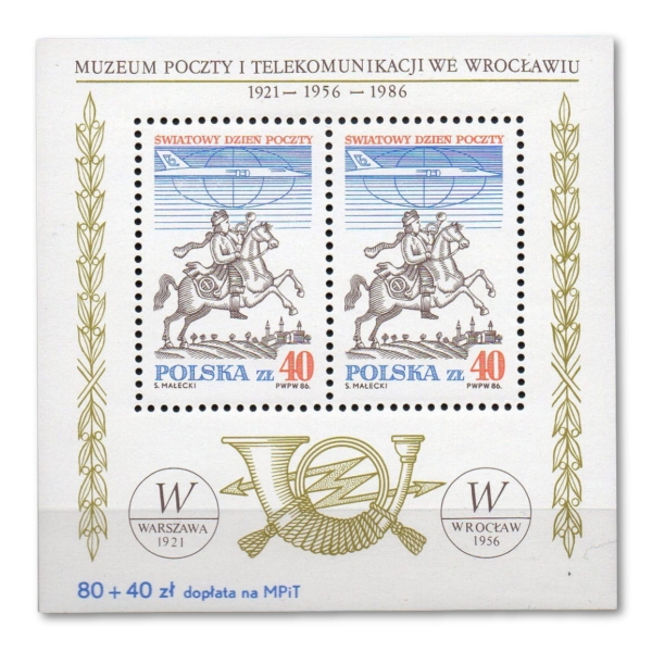 1986 Fi. 2903** bl. 131 Światowy Dzień Poczty