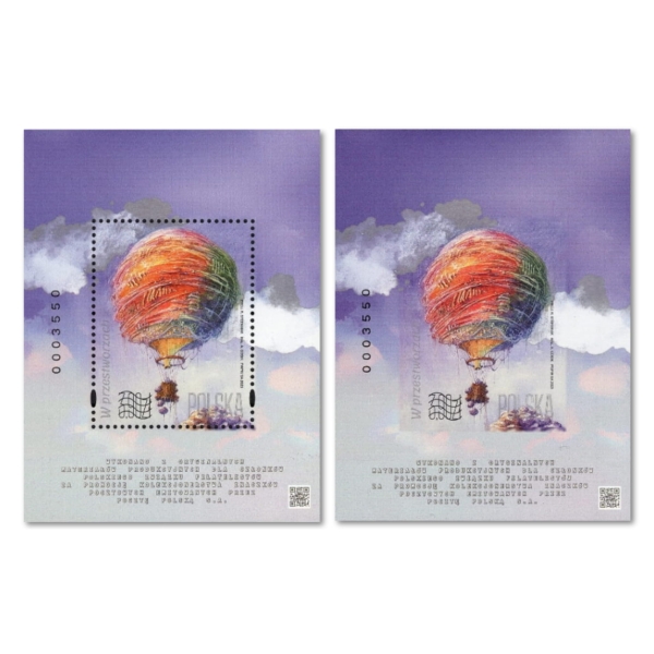 Nowodruki 2024 Fi. 5354 AB ND ** W przestworzach Balon cięty i perforowany