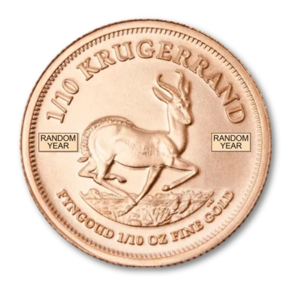 Złota moneta Krugerrand 1/10 oz LOSOWY ROCZNIK