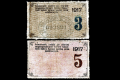 Bon 3 i 5 kopiejek Dąbrowa 1917