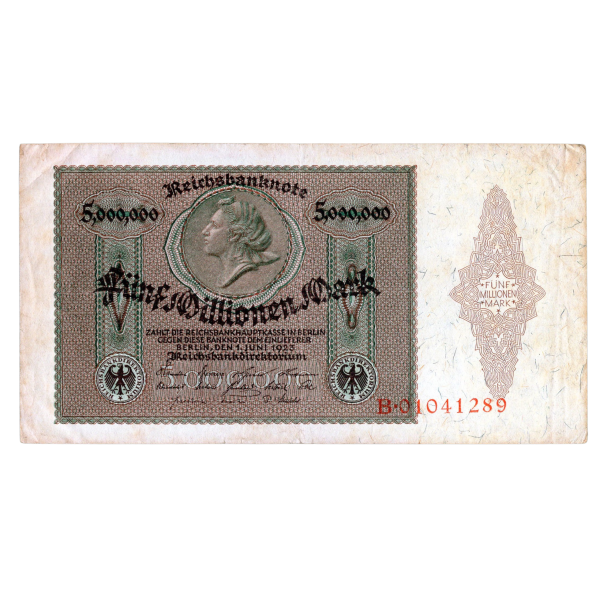Banknot Niemcy 5 milionów marek 1923