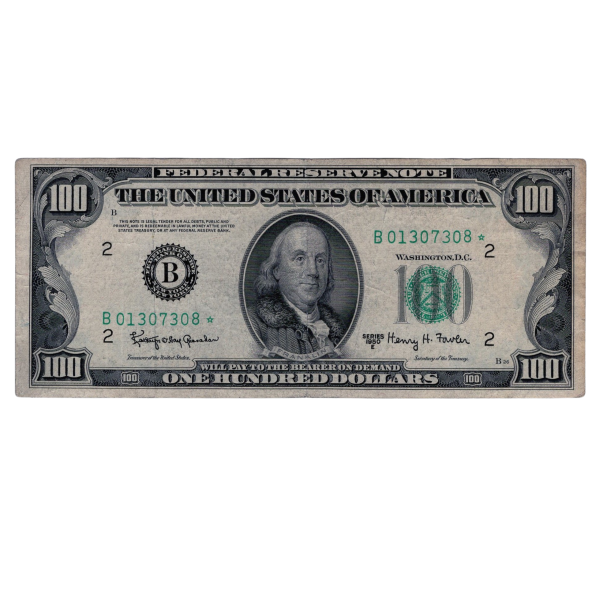 Banknot USA 100 dolarów 1950 B01307308 z gwiazdką