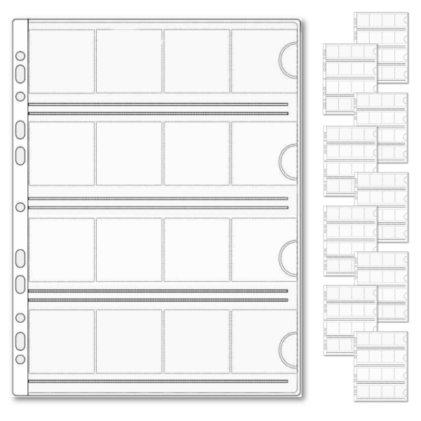 Strona A4 modułowa na 16 dużych monet o średnicy do 44 mm - produkt polski - 10 sztuk