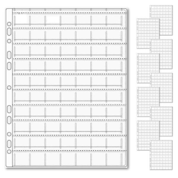 Strona A4 z klapką na 70 monet o średnicy do 26 mm - produkt polski - 10 sztuk