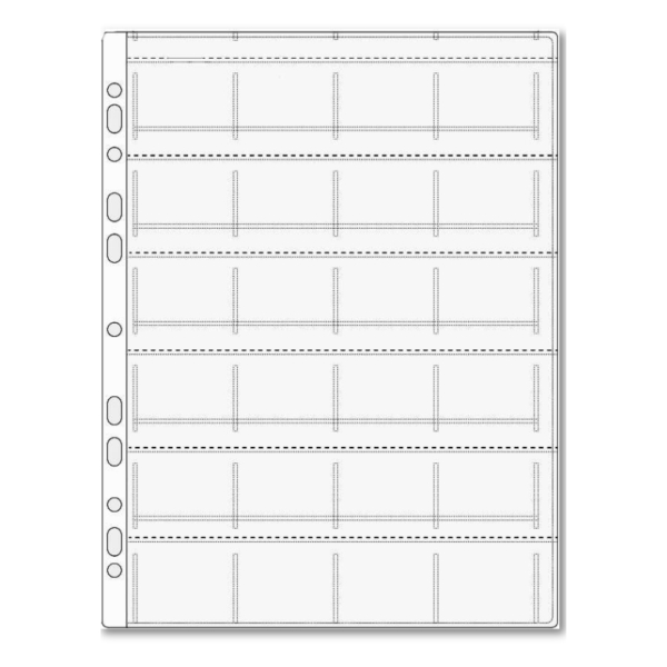 Strona A4 z klapką na 24 duże monety do średnicy 42 mm - produkt polski - 1 sztuka