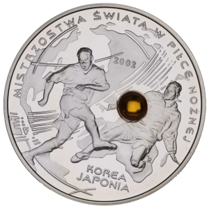 10 złotych 2002 Mistrzostwa Świata w Piłce Nożnej - srebrna moneta kolekcjonerska
