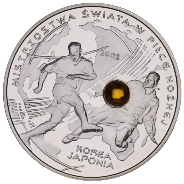 10 złotych 2002 Mistrzostwa Świata w Piłce Nożnej - srebrna moneta kolekcjonerska